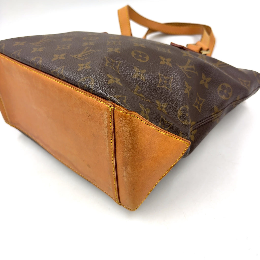 Pre-Owned Cabas Piano monogram tote bag Brown light brown Leather PVC Gold M51148 LOUIS VUITTON