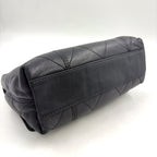 Pre-Owned diamond stitch 14-series serial number chain shoulder bag black lambskin Silver CHANEL