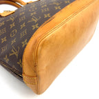 Pre-Owned Alma PM monogram Handbag Brown light brown Leather PVC Gold M51130 LOUIS VUITTON