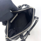 Pre-Owned 5AC Classic mini 2-Way Handbag black Calfskin Silver Maison Margiela