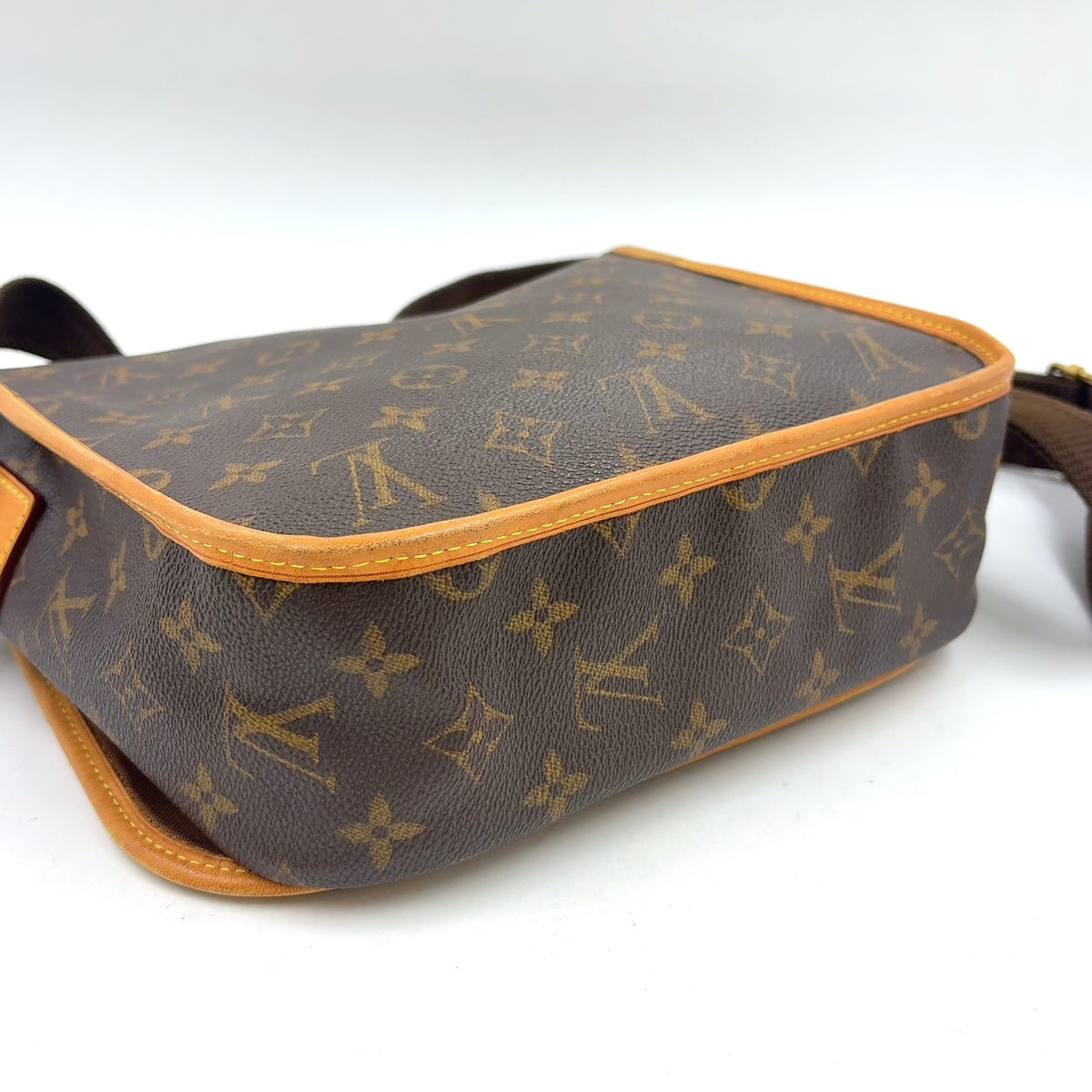 Pre-Owned Boss PM monogram macassar Shoulder bag Brown PVC Gold M56717 LOUIS VUITTON