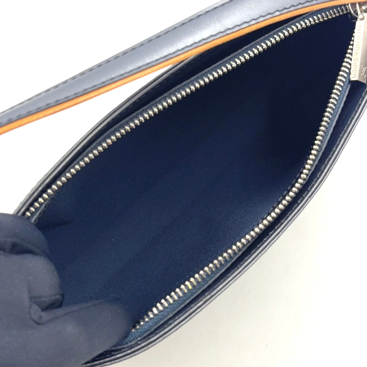 Pre-Owned fowler monogram mat blue Handbag Navy light brown Leather Calf Silver M55145 LOUIS VUITTON