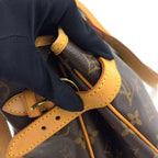 Pre-Owned Batignolles Horizontal monogram tote bag Brown light brown Leather PVC Gold M51154 LOUIS VUITTON