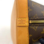 Pre-Owned Alma PM monogram Handbag Brown Leather PVC Gold M51130 LOUIS VUITTON