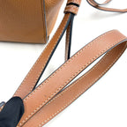 Pre-Owned drawstring hammock mini Handbag Shoulder bag Brown Leather Gold LOEWE