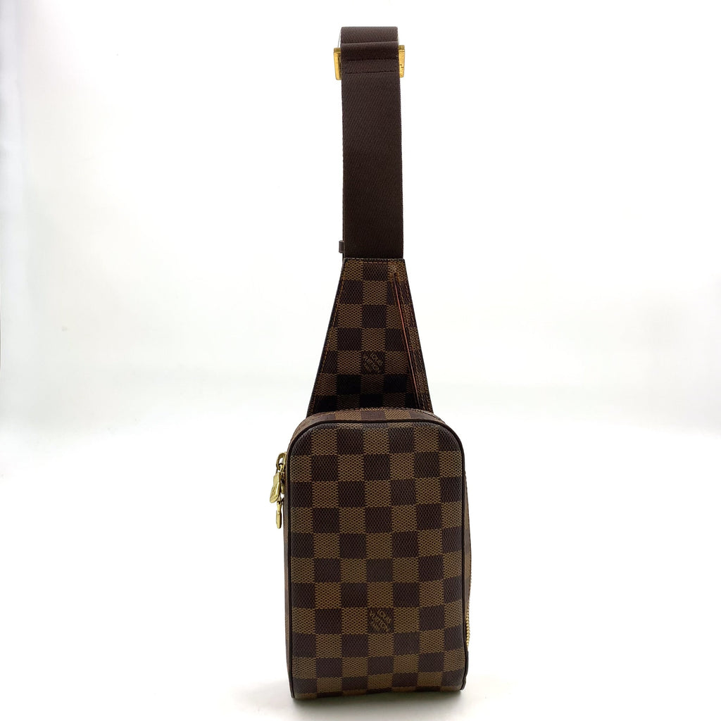 Pre-Owned Geronimos body bag Brown PVC Gold N51994 LOUIS VUITTON