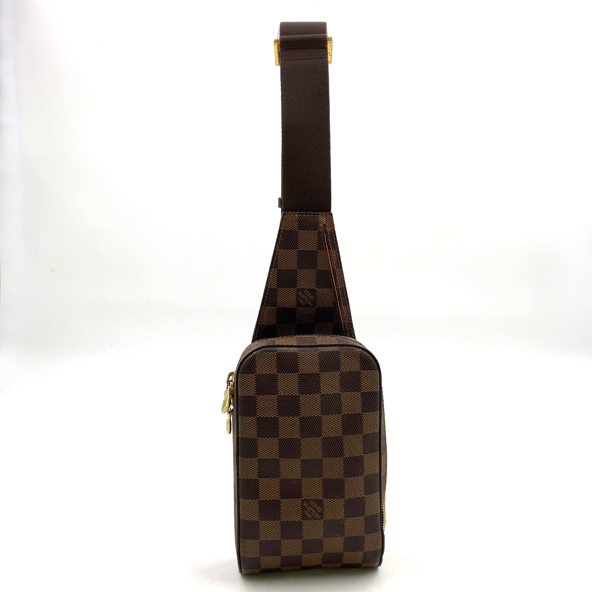 Pre-Owned Geronimos body bag Brown PVC Gold N51994 LOUIS VUITTON