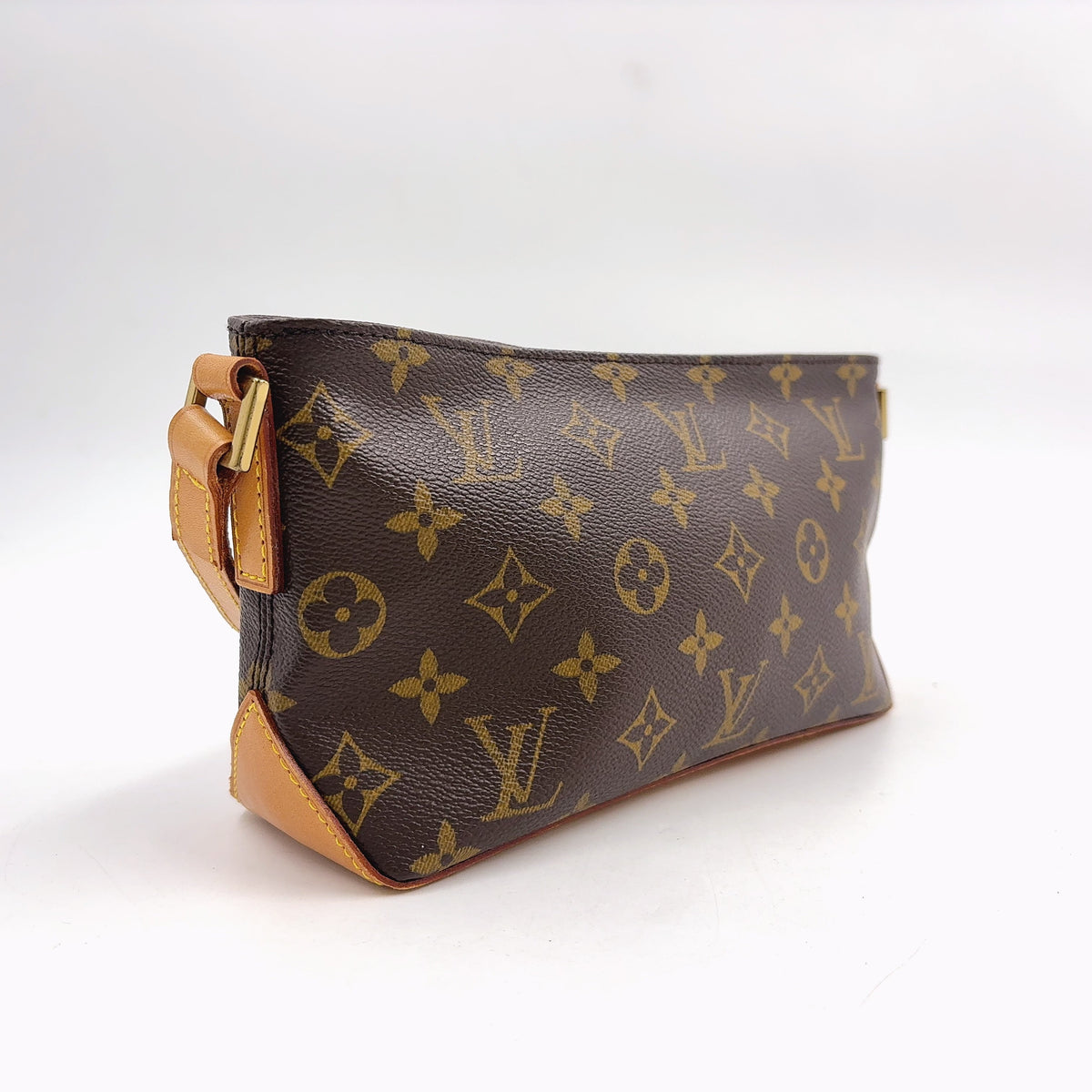 Pre-Owned Trotteur monogram Shoulder bag Brown Leather PVC Gold M51240 LOUIS VUITTON