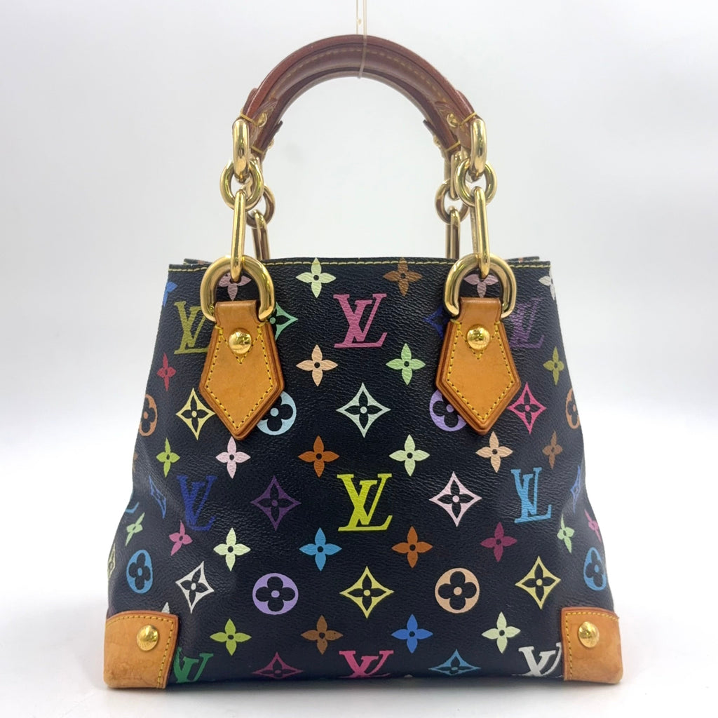 Pre-Owned Audra monogram multicolor Noir Handbag Brown black Leather PVC Gold M40048 LOUIS VUITTON