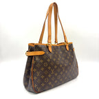 Pre-Owned Batignolles Horizontal monogram tote bag Brown Leather PVC Gold M51154 LOUIS VUITTON