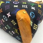 Pre-Owned Audra monogram multicolor Noir Handbag Brown black Leather PVC Gold M40048 LOUIS VUITTON