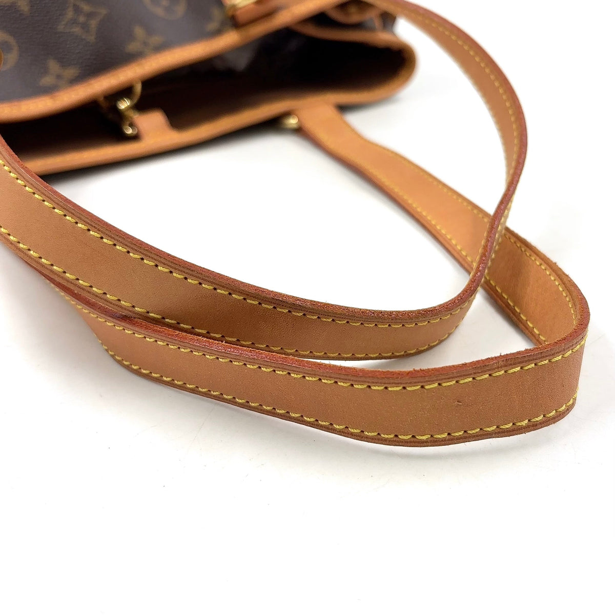 Pre-Owned Batignolles Horizontal monogram tote bag Brown light brown Leather PVC Gold M51154 LOUIS VUITTON