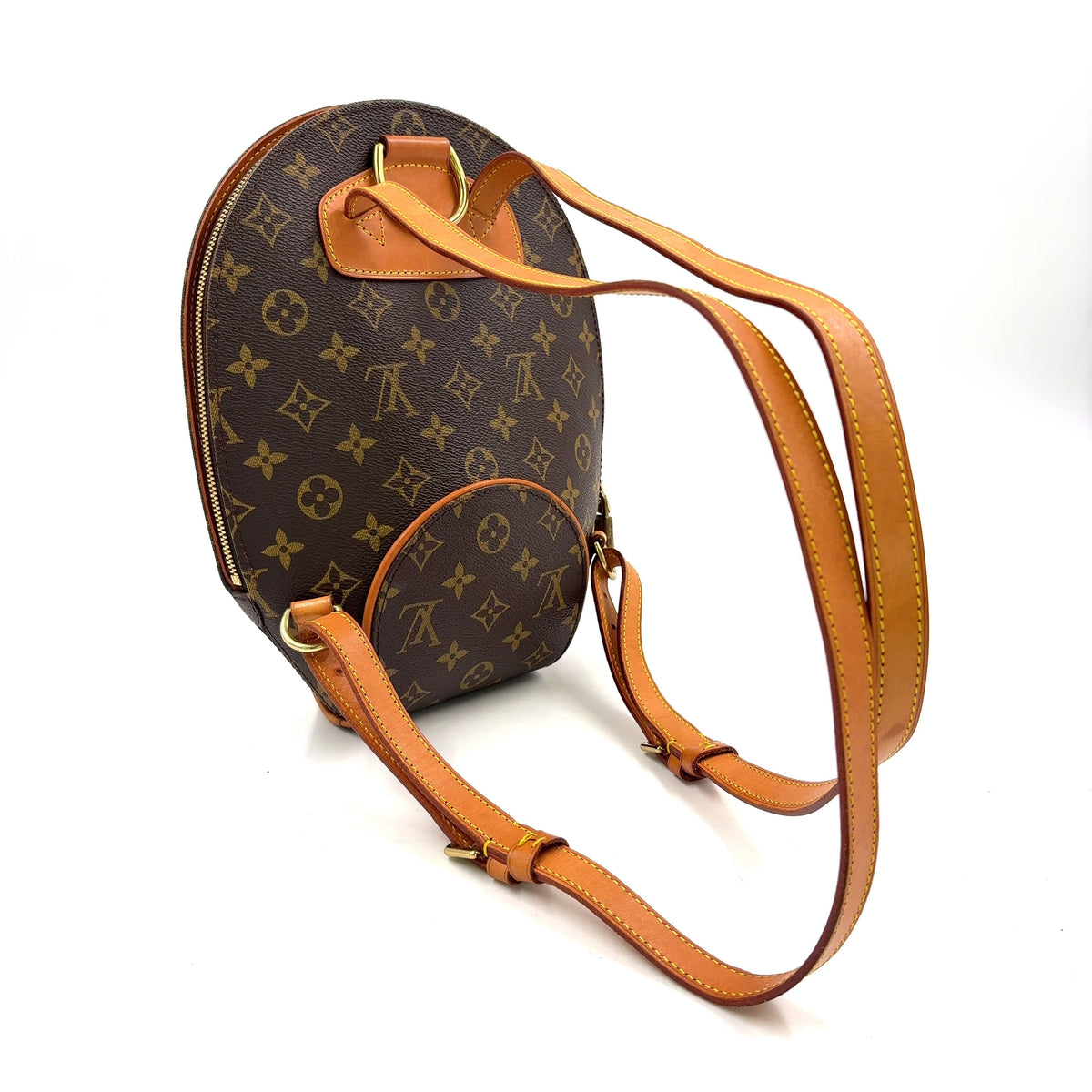 Pre-Owned Ellipse suck add monogram Backpack Brown light brown Leather PVC Gold M51125 LOUIS VUITTON