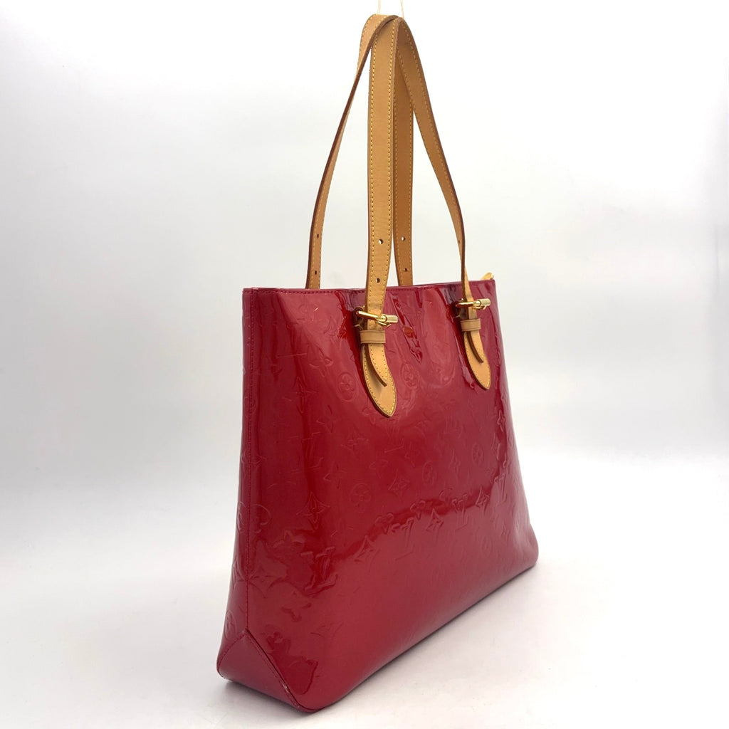 Pre-Owned brentwood Vernis pomme d'amour tote bag Red Leather Enamel Gold M91989 LOUIS VUITTON
