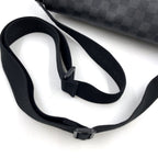 Pre-Owned Daniel MM Damier Graphite Shoulder bag black Leather PVC Silver N58029 LOUIS VUITTON