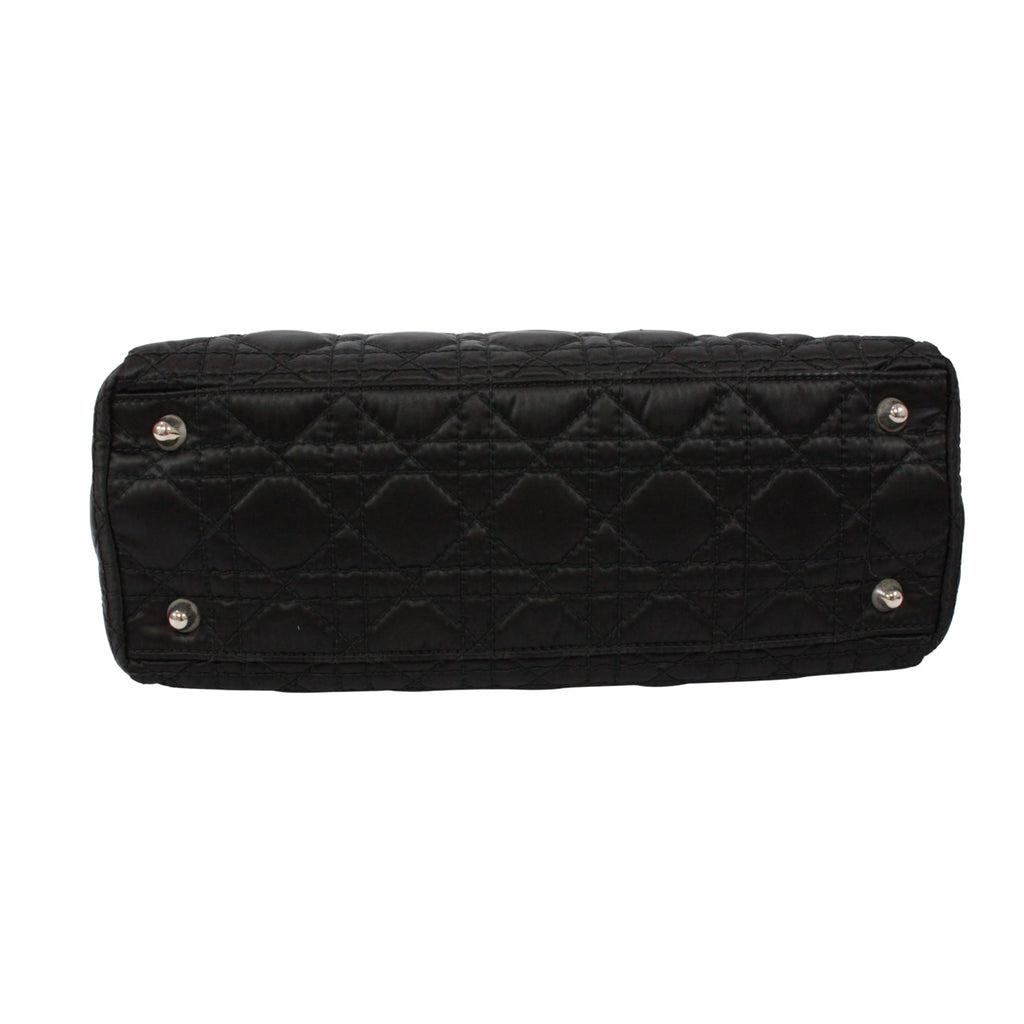Pre-Owned Canage charming rock Handbag black Nylon Silver Christian Dior