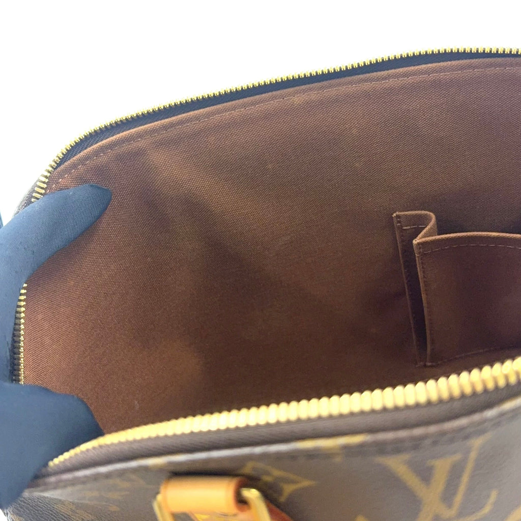 Pre-Owned Alma PM monogram Handbag Brown light brown Leather PVC Gold M51130  LOUIS VUITTON