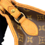 Pre-Owned Popincourt Ron monogram Shoulder bag Brown light brown Leather PVC Gold M40008 LOUIS VUITTON