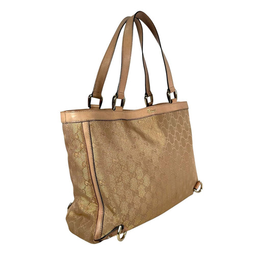 Pre-Owned Abby tote bag gold pink beige Canvas Gold 170004 GUCCI