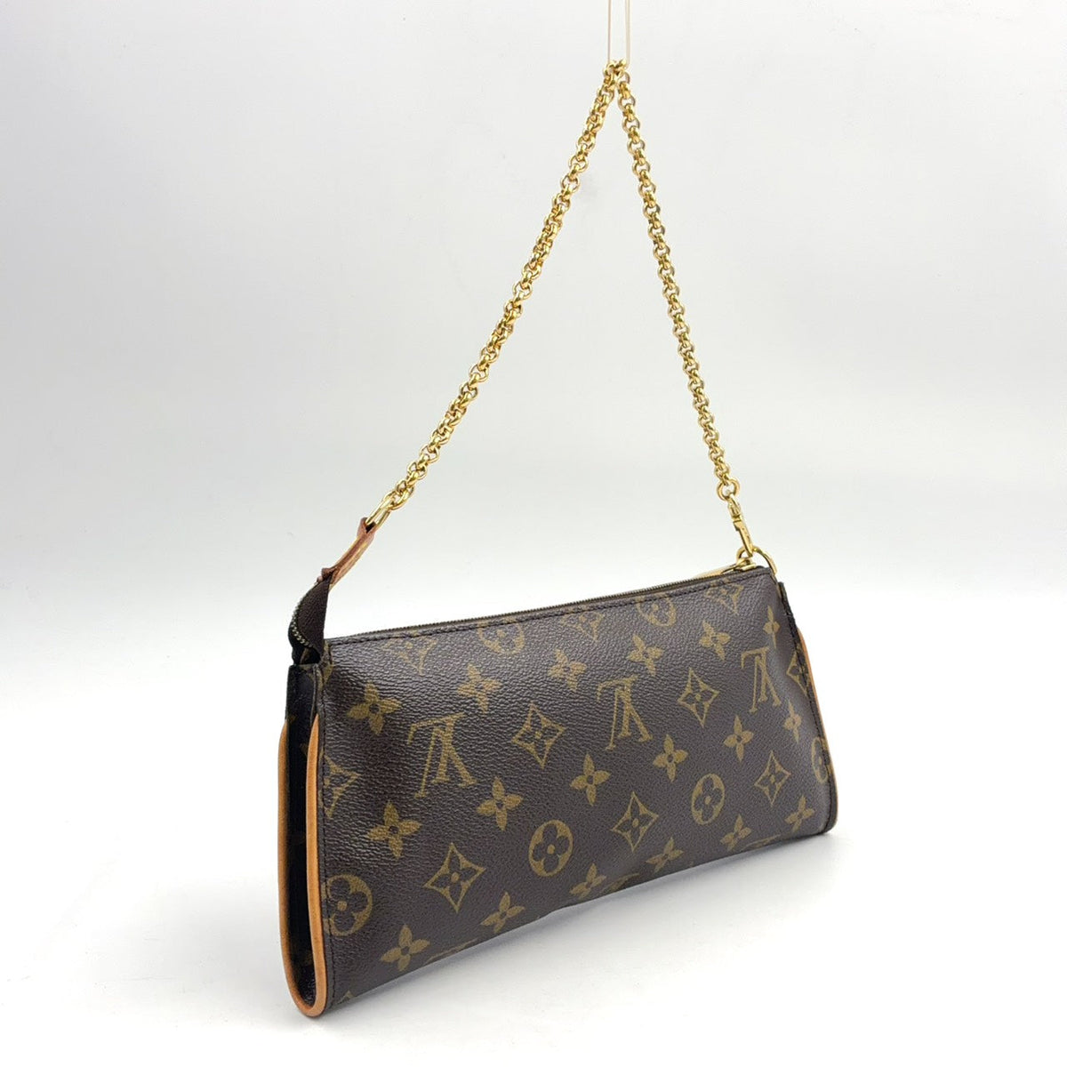 Pre-Owned Eva monogram Shoulder bag Brown Leather PVC Gold M95567 LOUIS VUITTON
