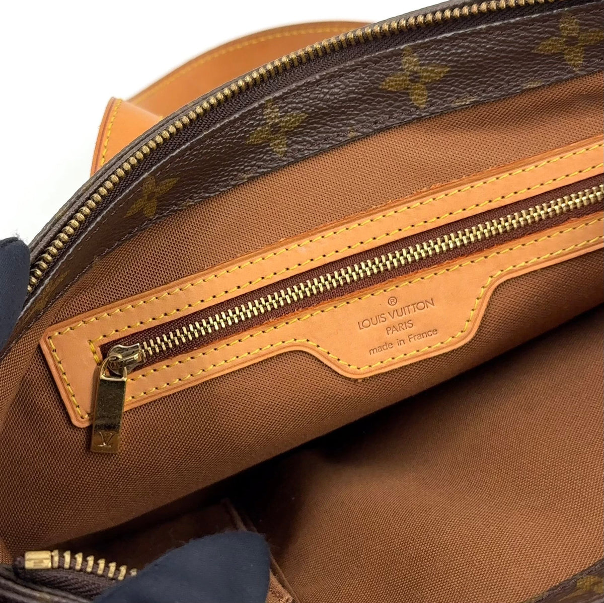 Pre-Owned Cabas Piano monogram tote bag Brown light brown Leather PVC Gold M51148 LOUIS VUITTON