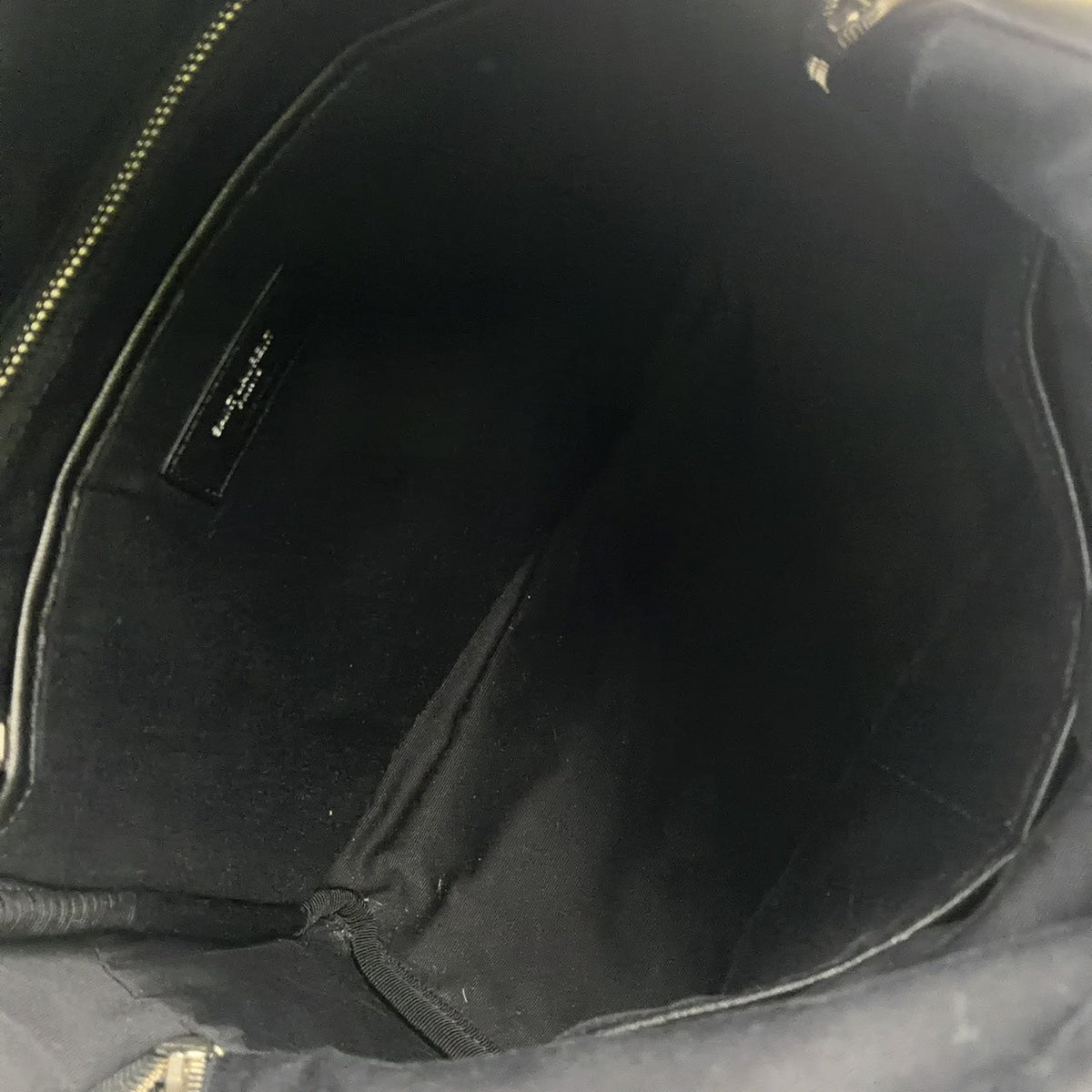 Pre-Owned city Leather Backpack black Leather Silver SAINT LAURENT PARIS