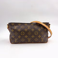 Pre-Owned Trotteur monogram Shoulder bag Brown Leather PVC Gold M51240 LOUIS VUITTON