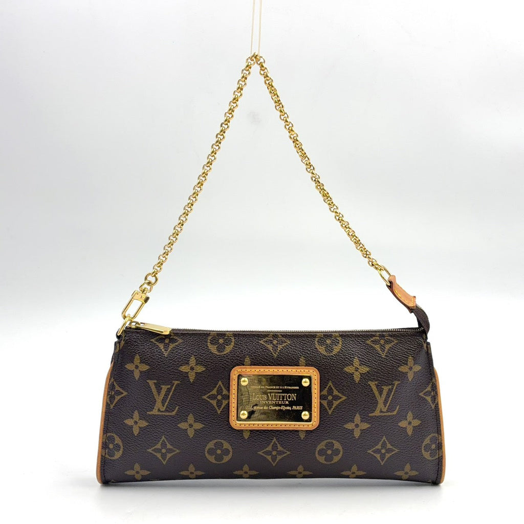 Pre-Owned Eva monogram Shoulder bag Brown Leather PVC Gold M95567 LOUIS VUITTON