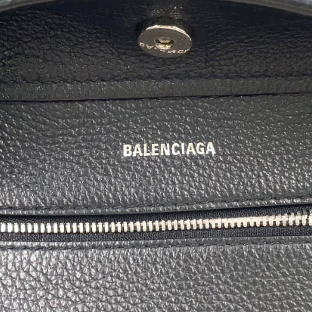 Pre-Owned Everyday Shoulder bag Handbag black Leather Silver BALENCIAGA
