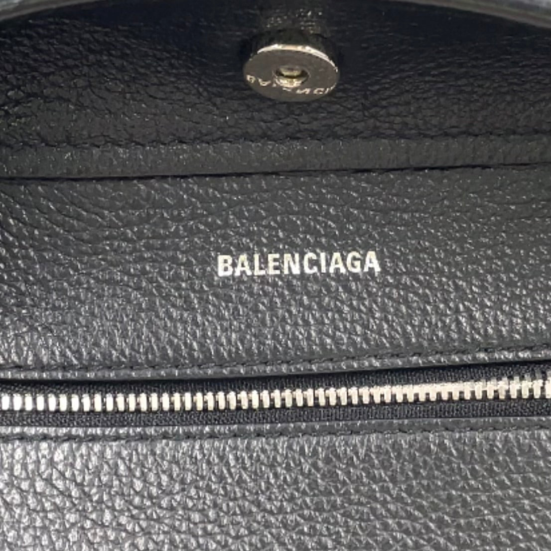 Pre-Owned Everyday Shoulder bag Handbag black Leather Silver BALENCIAGA