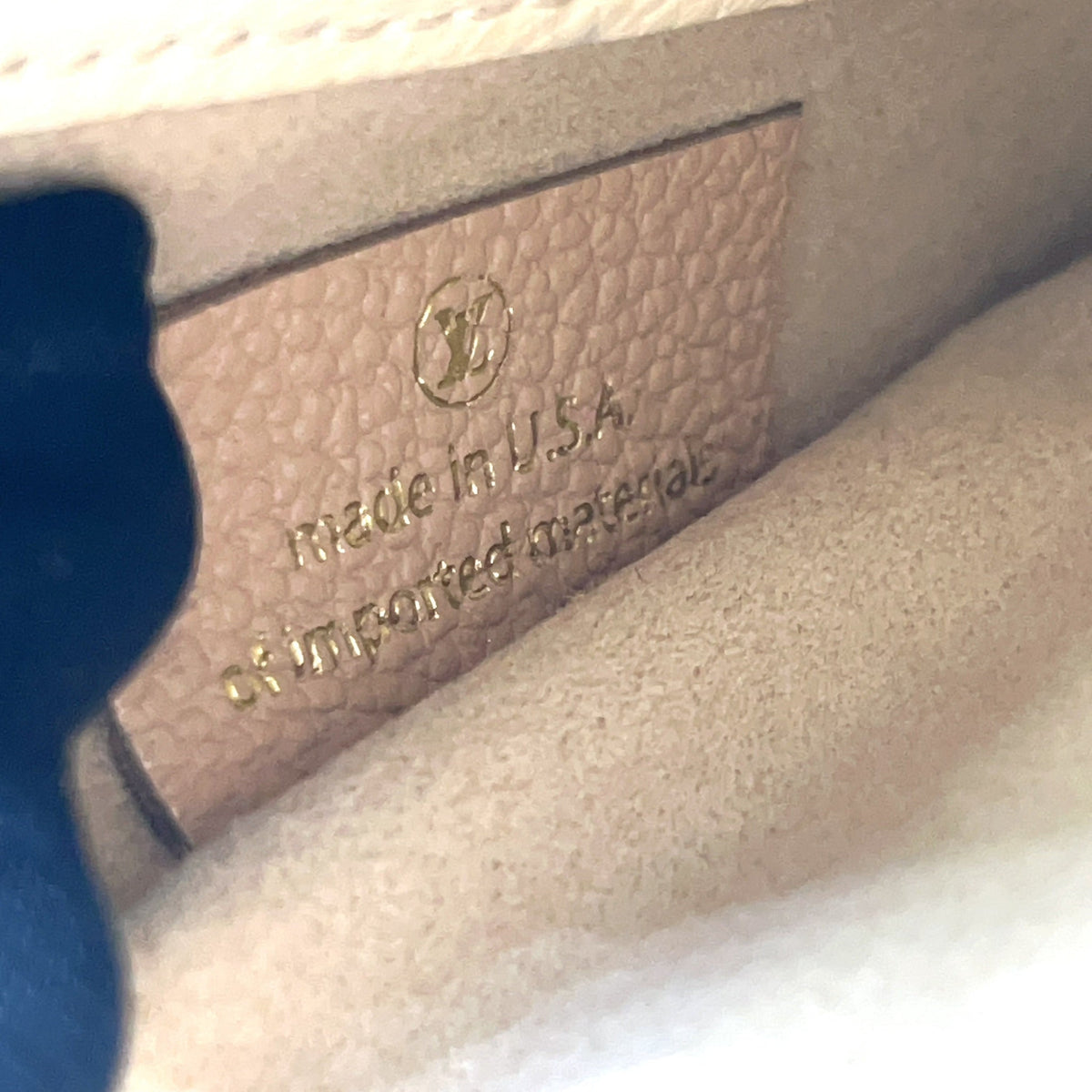 Pre-Owned Pochette Double zip monogram Amplant Shoulder bag off white pink beige Leather Gold M63919 LOUIS VUITTON