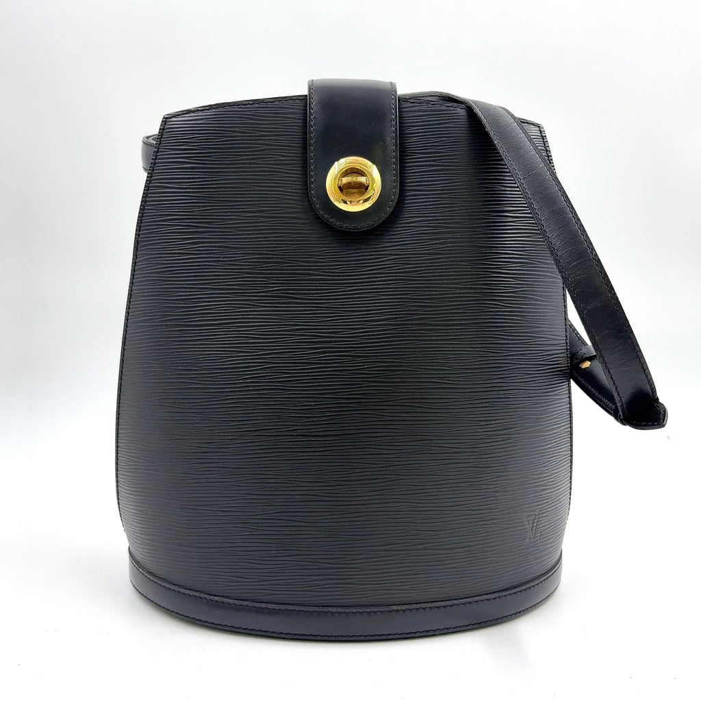 Pre-Owned Cluny Epi Noir Shoulder bag black Leather Gold M52252 LOUIS VUITTON