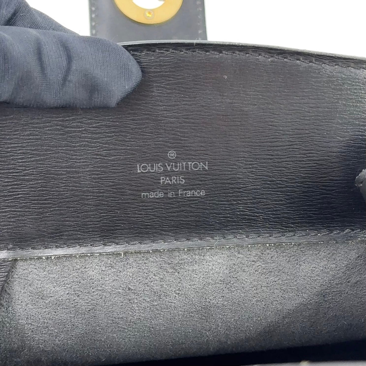 Pre-Owned Cluny Epi Noir Shoulder bag black Leather Gold M52252 LOUIS VUITTON