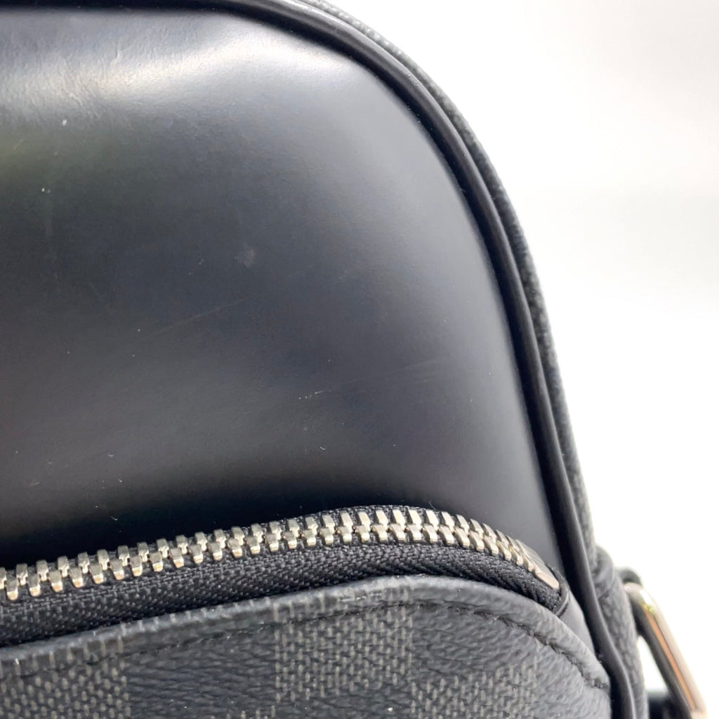 Pre-Owned Dayton PM Damier Graphite With Certificate of Authenticity Shoulder bag black Leather PVC Silver N41408 LOUIS VUITTON