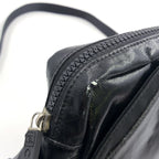 Pre-Owned coco mark Serial number starting with 11 Shoulder bag black Coated canvas Nylon Silver  CHANEL