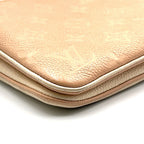 Pre-Owned Pochette Double zip monogram Amplant Shoulder bag off white pink beige Leather Gold M63919 LOUIS VUITTON