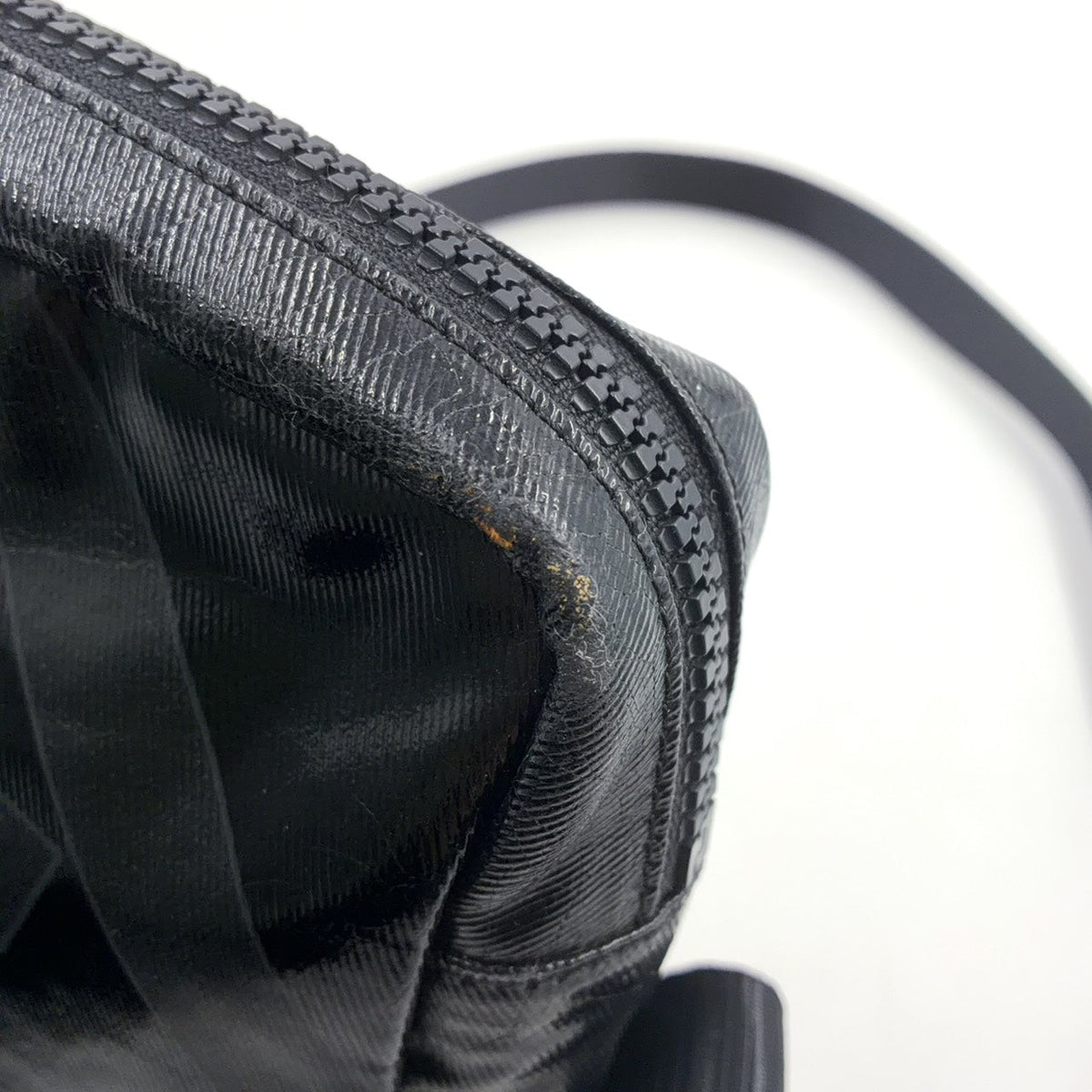 Pre-Owned coco mark Serial number starting with 11 Shoulder bag black Coated canvas Nylon Silver  CHANEL