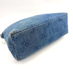 Pre-Owned coco mark Serial number starting with 7 one shoulder bag blue Denim Plastic Silver CHANEL