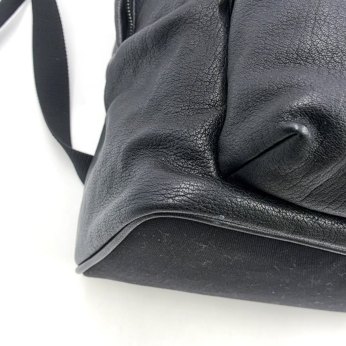 Pre-Owned city Leather Backpack black Leather Silver SAINT LAURENT PARIS