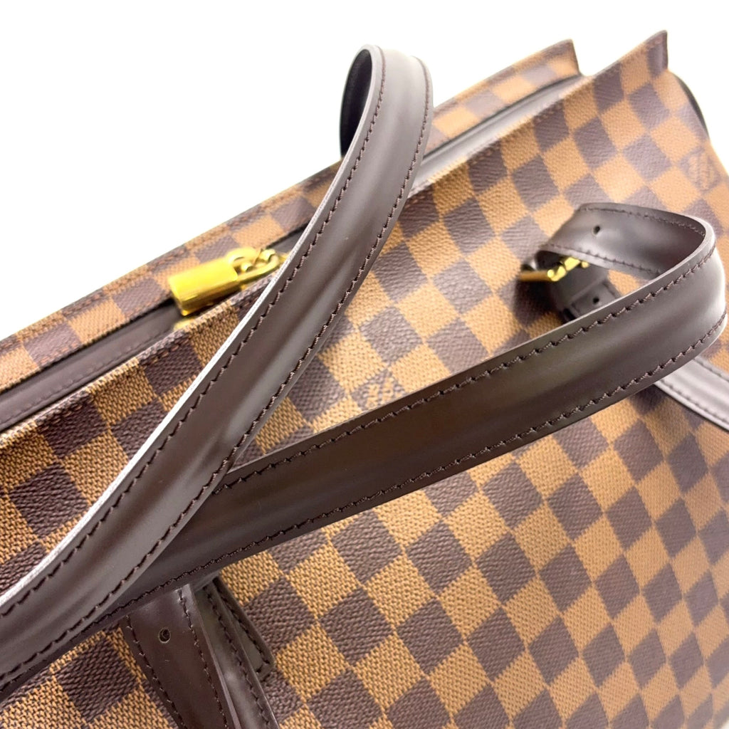 Pre-Owned Chelsea Damier  ebene Shoulder bag tote bag Brown Leather PVC Gold N51119 LOUIS VUITTON