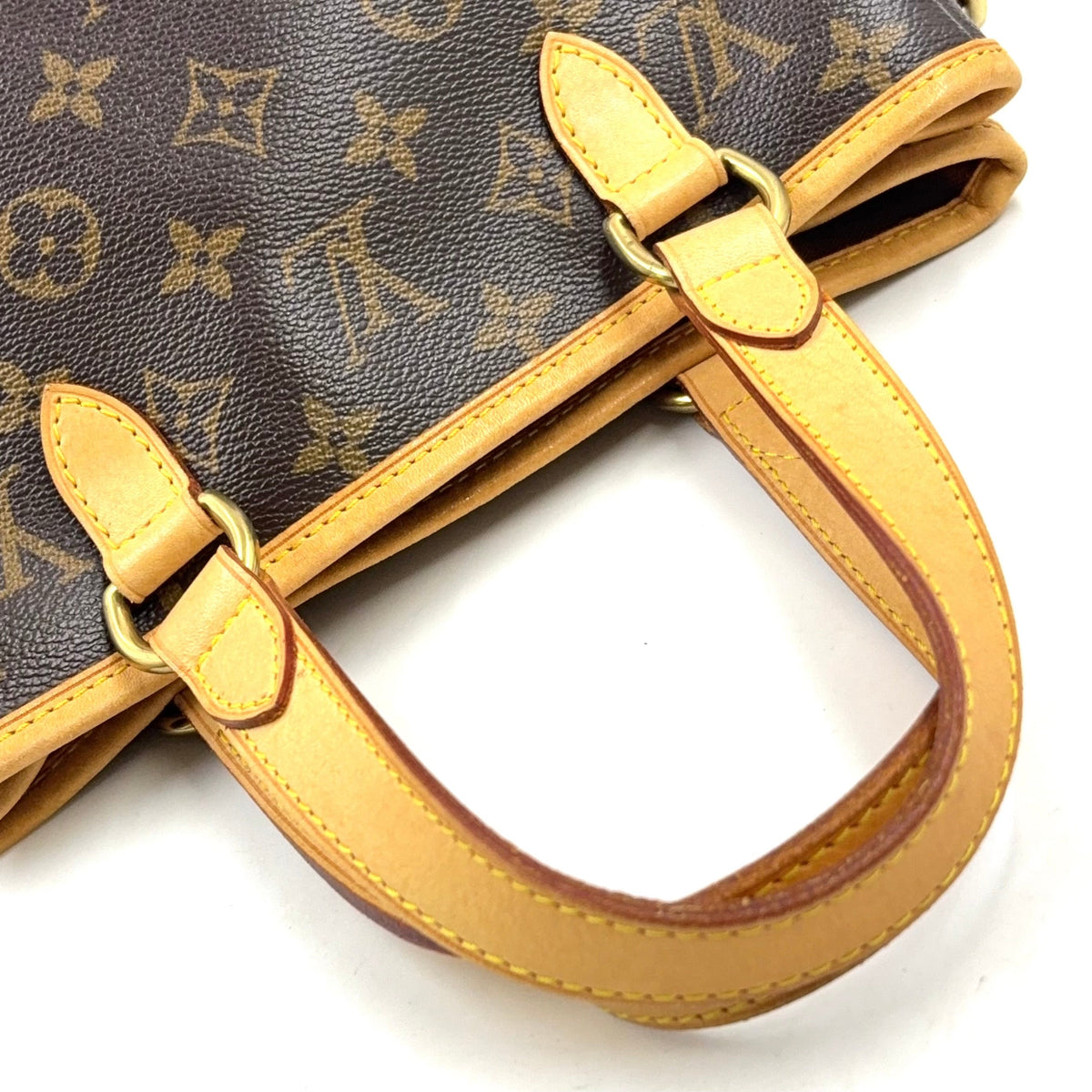 Pre-Owned Batignolles monogram Handbag Brown light brown Leather PVC Gold M51156 LOUIS VUITTON