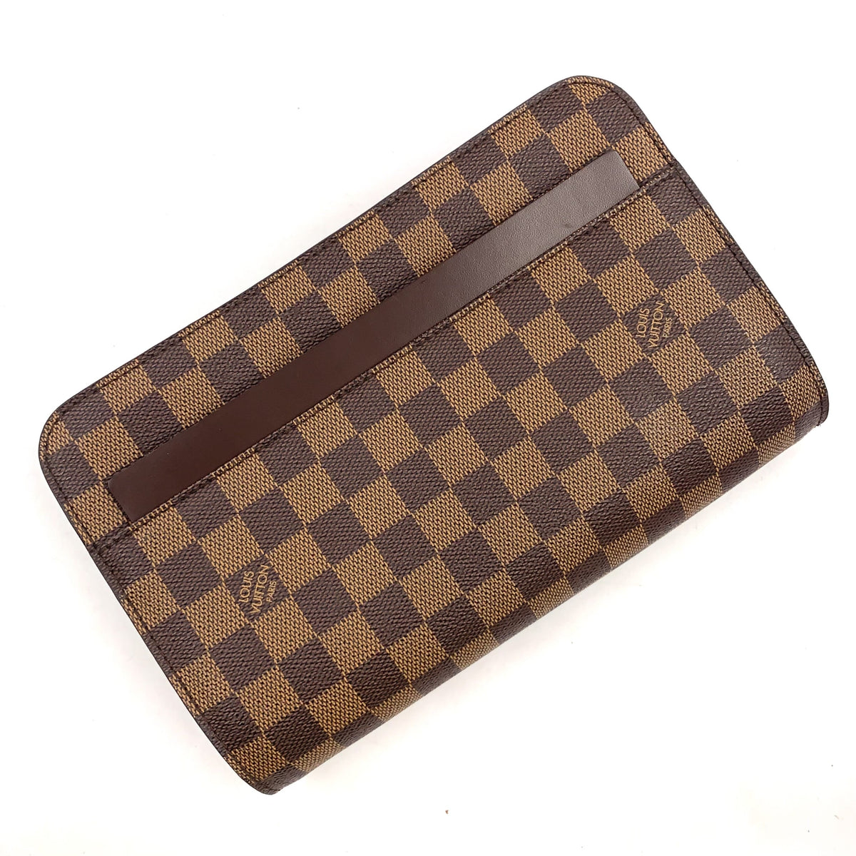 Pre-Owned Damier Saint Louis second bag Clutch bag Brown Leather PVC Gold N51993  LOUIS VUITTON