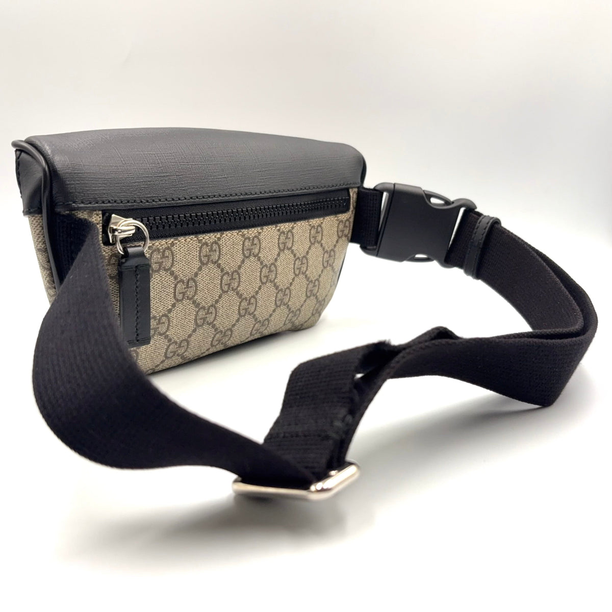 Pre-Owned eden belt body bag Brown black Leather PVC Silver 450946 GUCCI