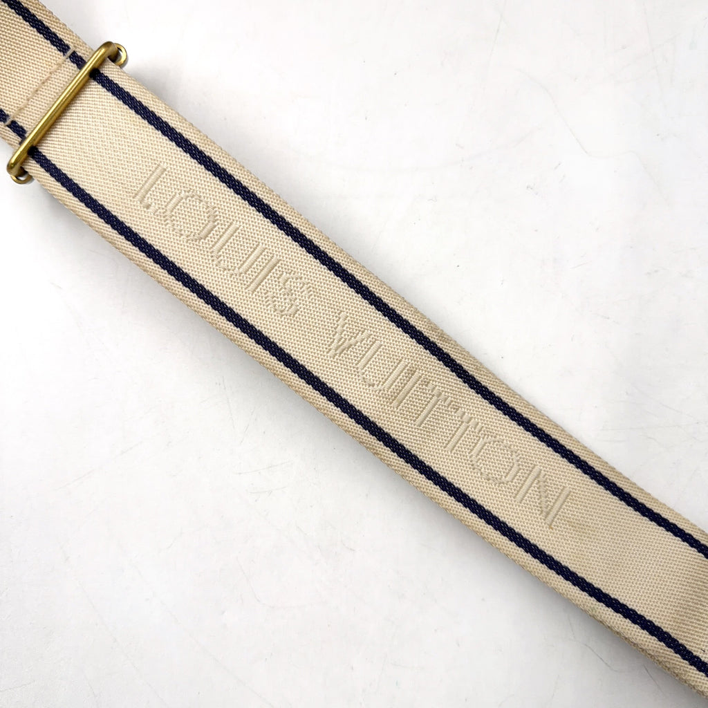 Pre-Owned Naviglio Damier Azur Shoulder bag beige white Leather PVC Gold N51189 LOUIS VUITTON