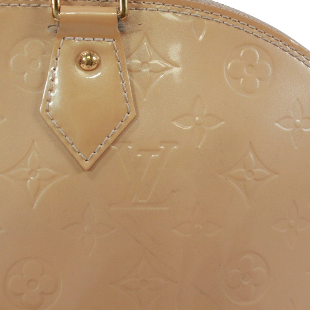 Pre-Owned Alma GM Handbag beige Patent leather Gold M91450 LOUIS VUITTON