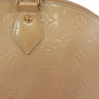 Pre-Owned Alma GM Handbag beige Patent leather Gold M91450 LOUIS VUITTON