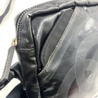 Pre-Owned coco mark Serial number starting with 11 Shoulder bag black Coated canvas Nylon Silver  CHANEL