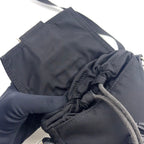 Pre-Owned fendiness mini Shoulder bag black Leather Nylon Silver 7VZ068 FENDI