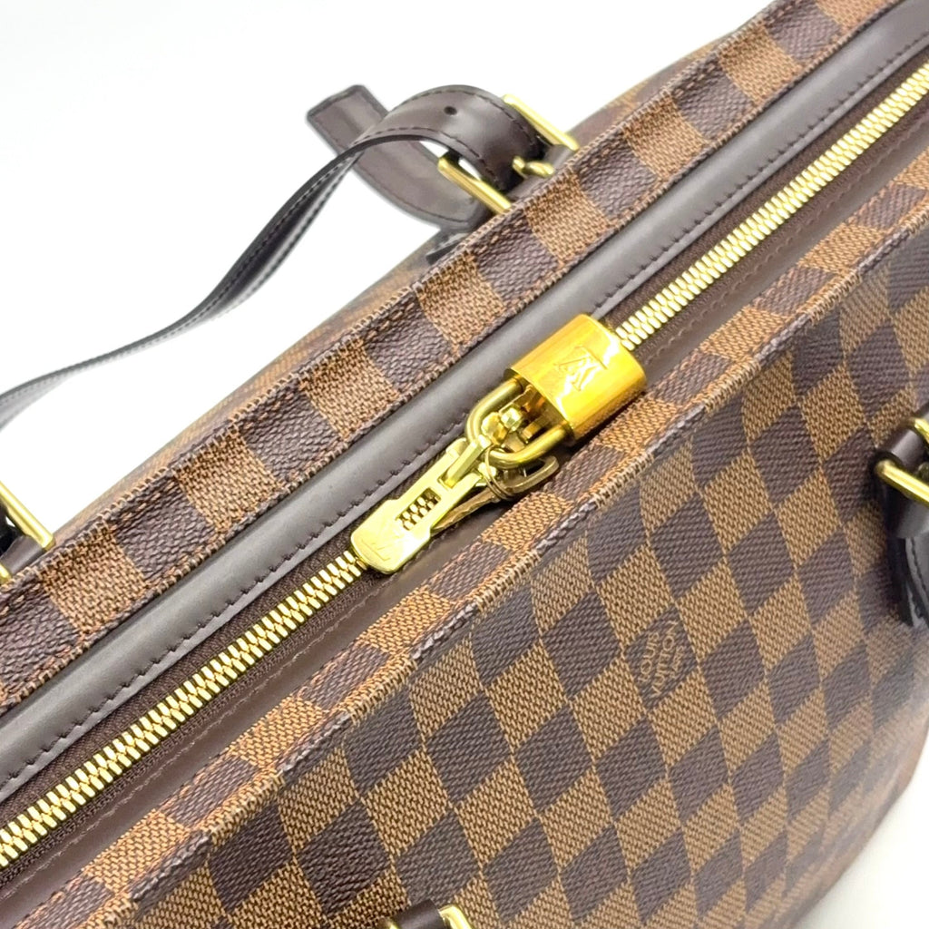 Pre-Owned Chelsea Damier  ebene Shoulder bag tote bag Brown Leather PVC Gold N51119 LOUIS VUITTON