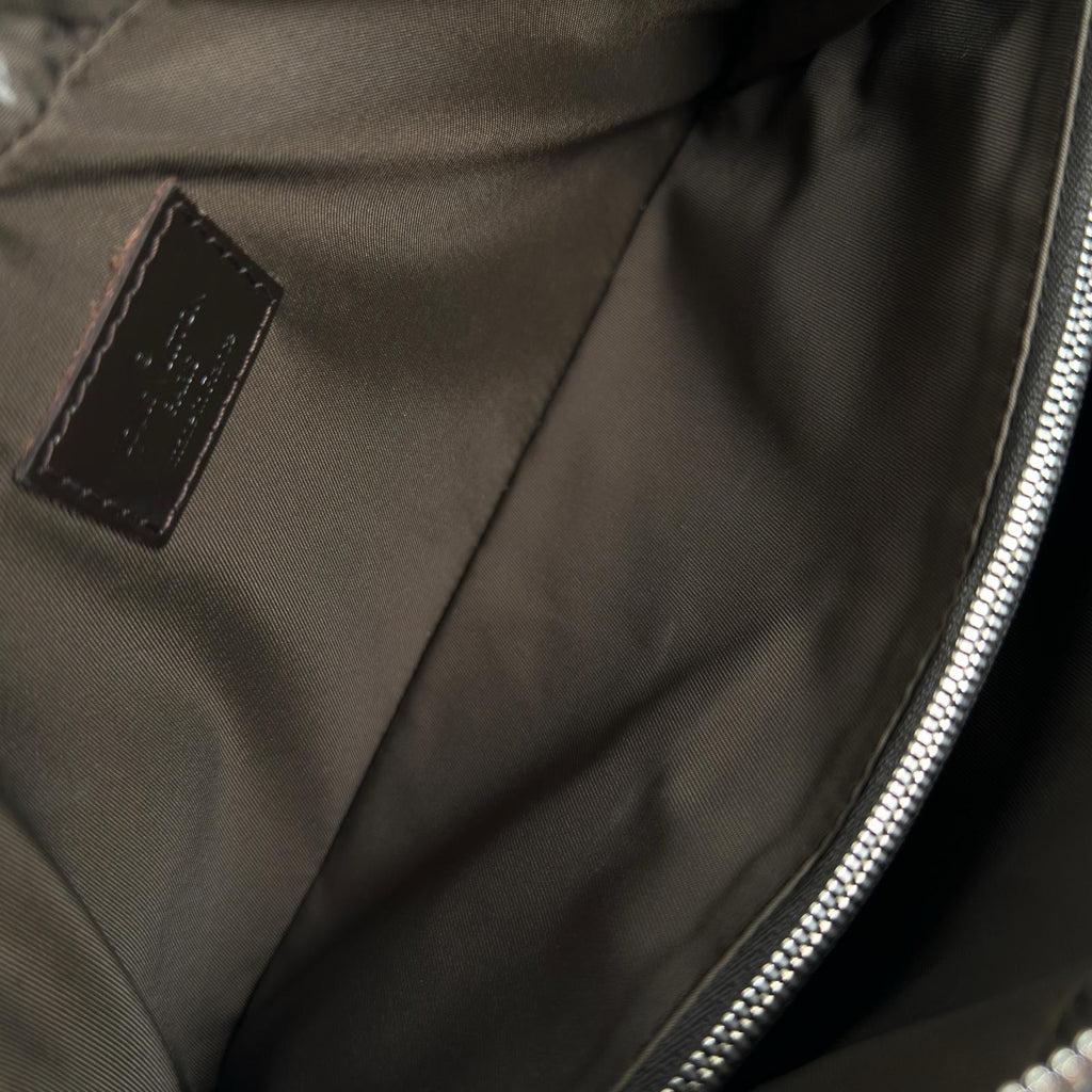 Pre-Owned acrobatics Damier jean Noir body bag black Leather nylon canvas Silver M93620 LOUIS VUITTON